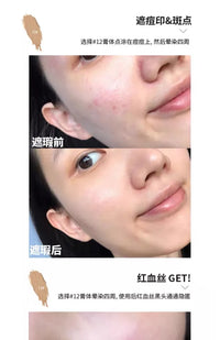 Full Coverage Camouflage Concealer Cream for Dark Circles and Spots