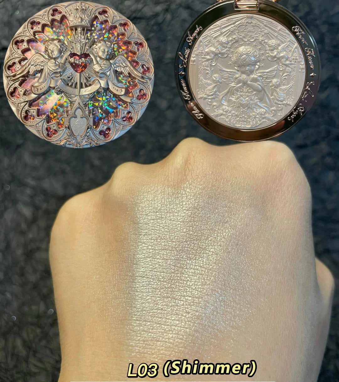 Embossed Shimmer Face Highlighter Palette - 23