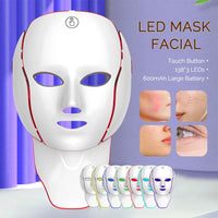 7-Color Wireless LED Photon Facial and Neck Mask
