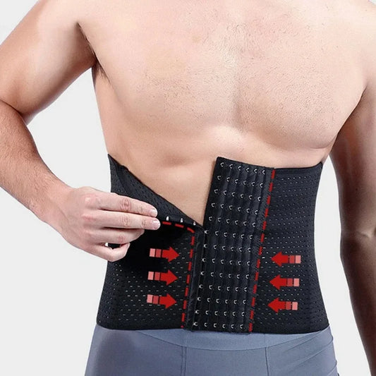 Men's Adjustable Abdominal Compression Waist Trainer Belt