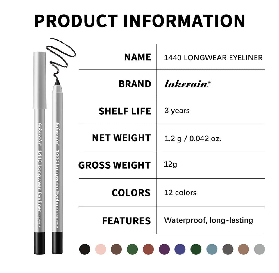 Waterproof Long-Lasting Eyeliner Pencil - 18