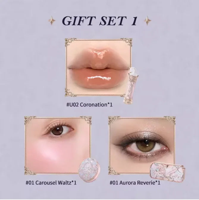 Butterfly Theme Elegant 3-Piece Makeup Gift Set - 16