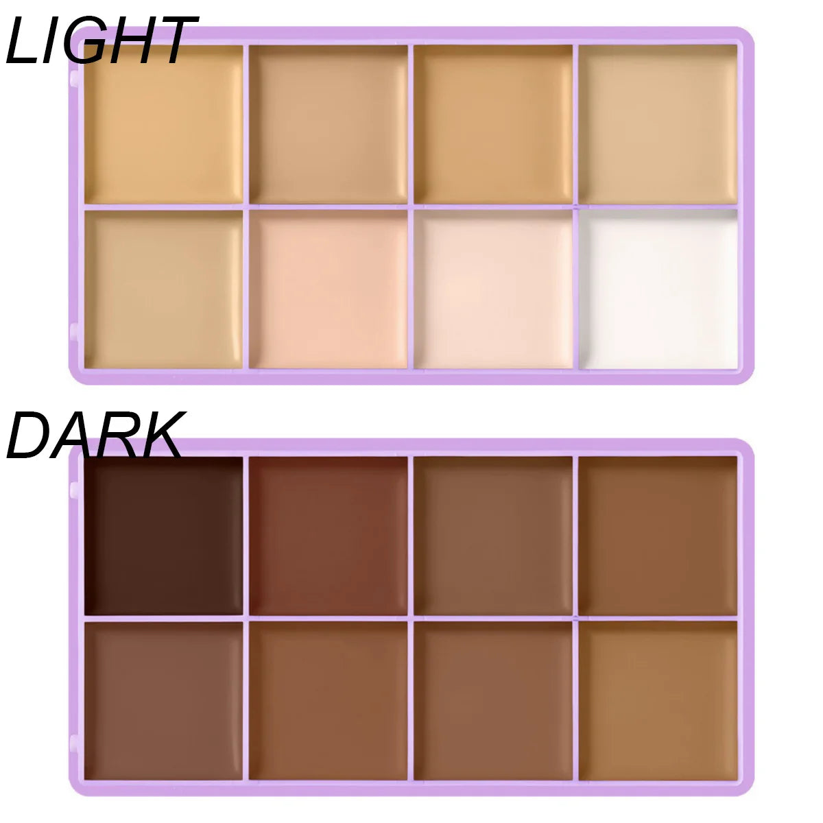 8-Shade Waterproof Full Coverage Cream Concealer Palette - 24