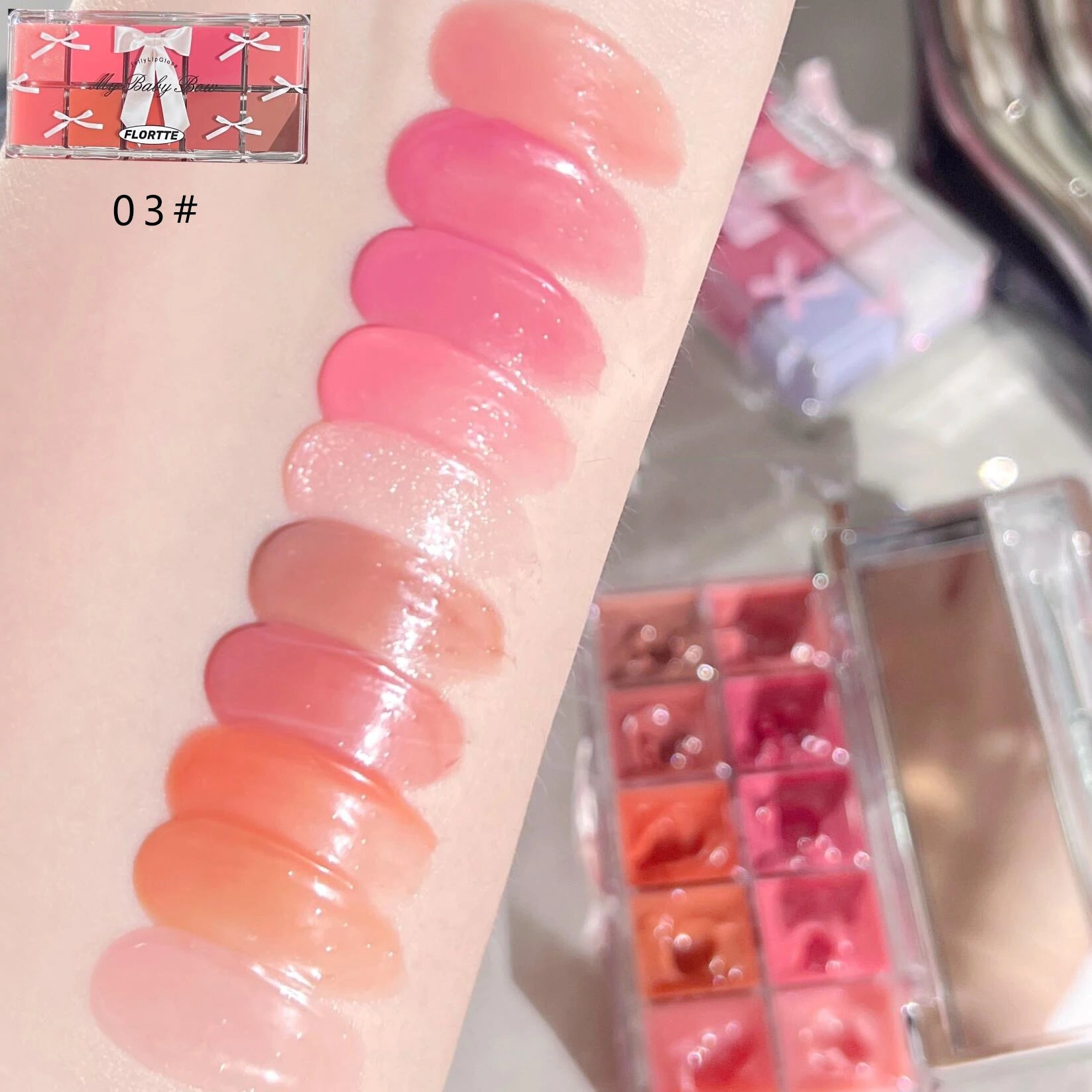 10-Color Moisturizing Lip Gloss Palette - 6
