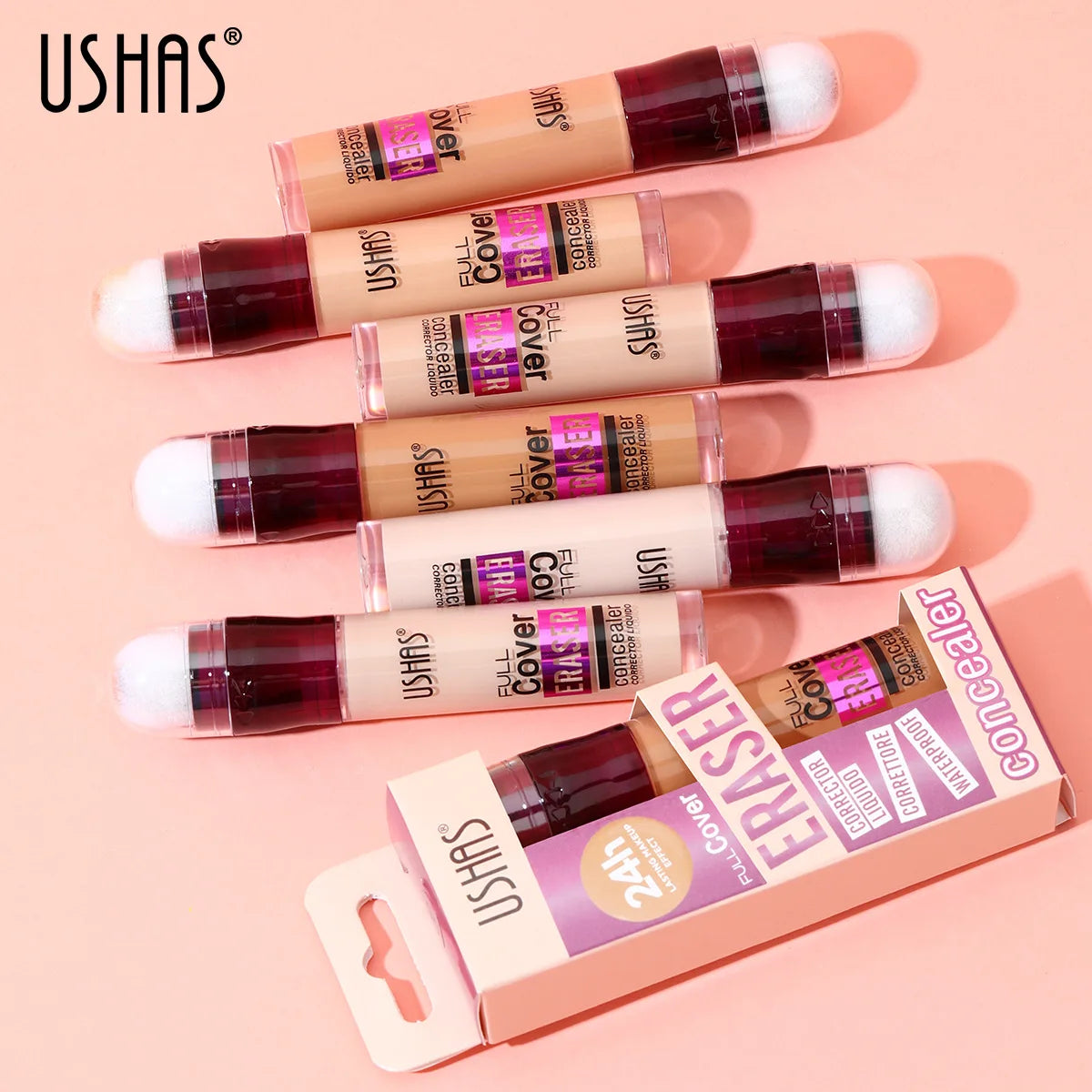 Full Coverage Sponge-Tip Liquid Concealer for Flawless Skin - 6