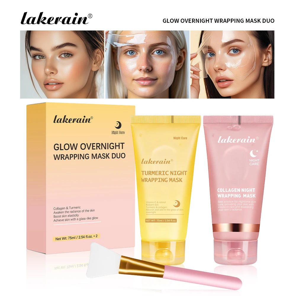 Overnight Peel-Off Collagen and Turmeric Face Mask Duo - 19