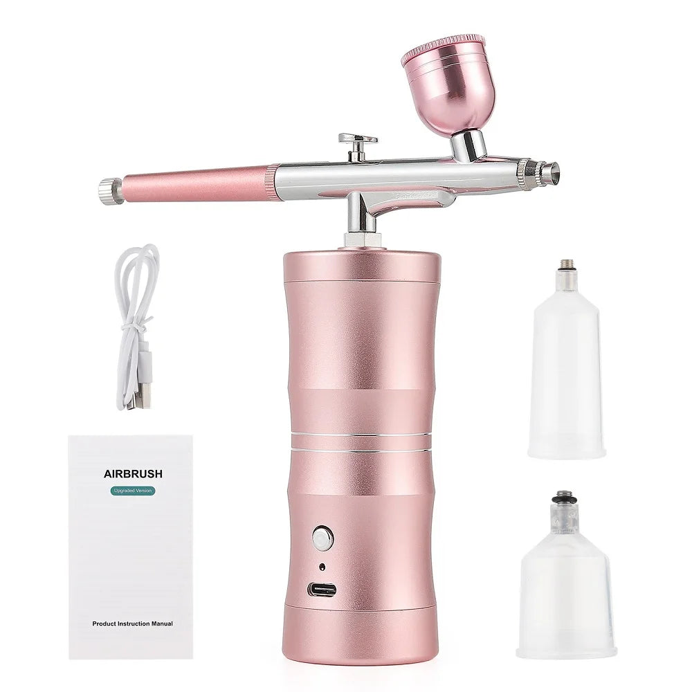 Portable Mini Airbrush Kit for Nail Art and Makeup - 48