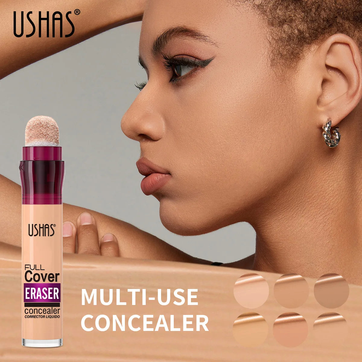 Full Coverage Sponge-Tip Liquid Concealer for Flawless Skin - 3