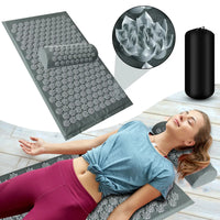 Shiatsu Acupressure Massage Mat and Pillow Set for Muscle Relief