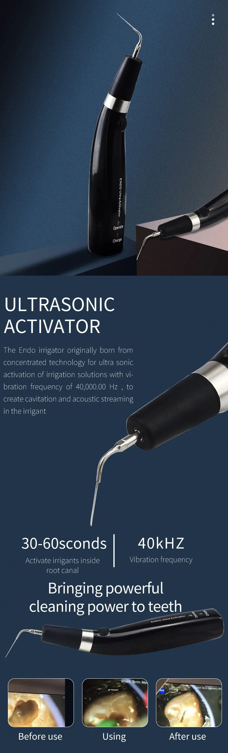 Cordless Ultrasonic Dental Irrigation Activator - 6