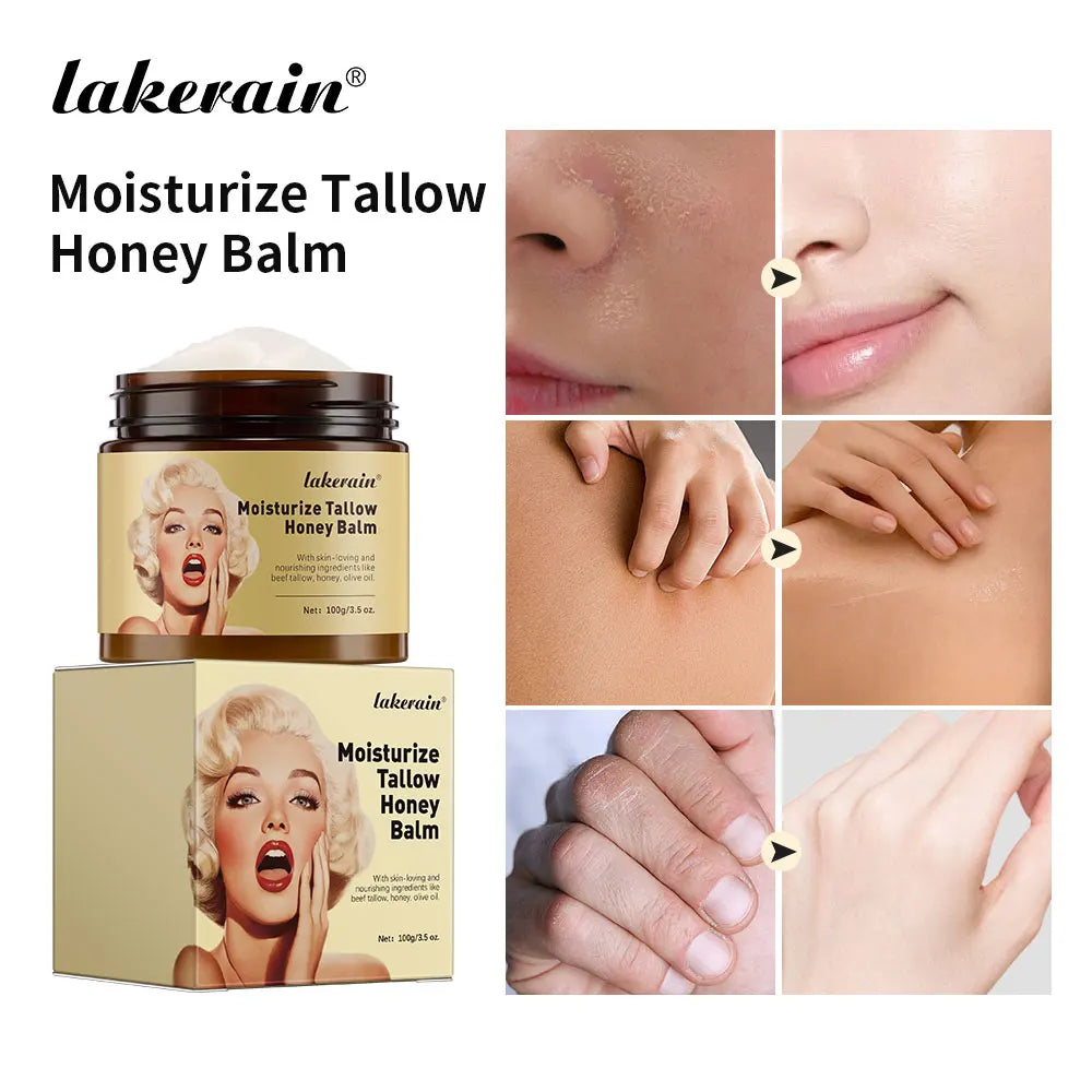 Moisturizing Beef Tallow Honey Balm for Dry Skin - 1
