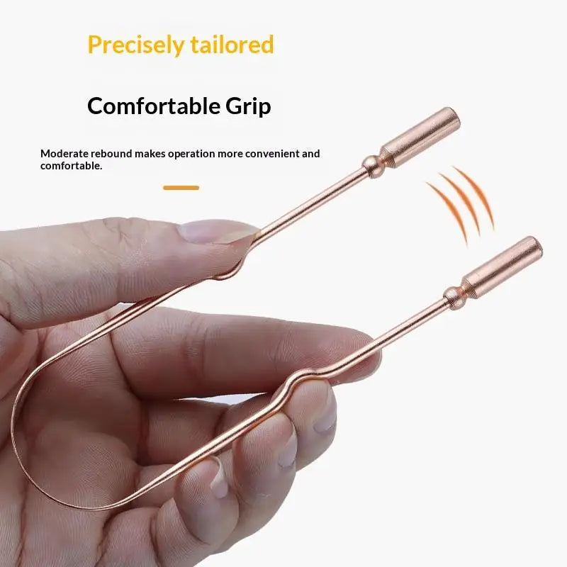 Professional Metal Tongue Scraper for Fresh Breath - 14