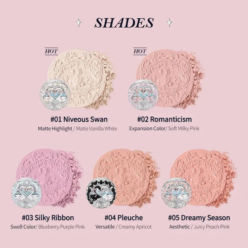 Embossed Matte Pressed Powder Blush for Natural Radiant Glow - 6