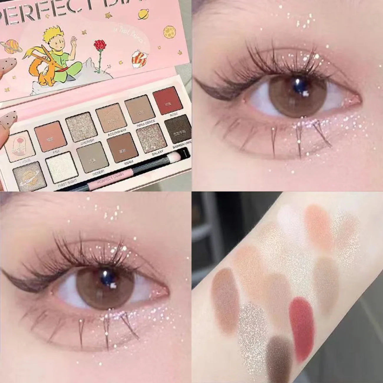 12-Color Waterproof Shimmer and Matte Eyeshadow Palette - 6