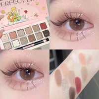 12-Color Waterproof Shimmer and Matte Eyeshadow Palette