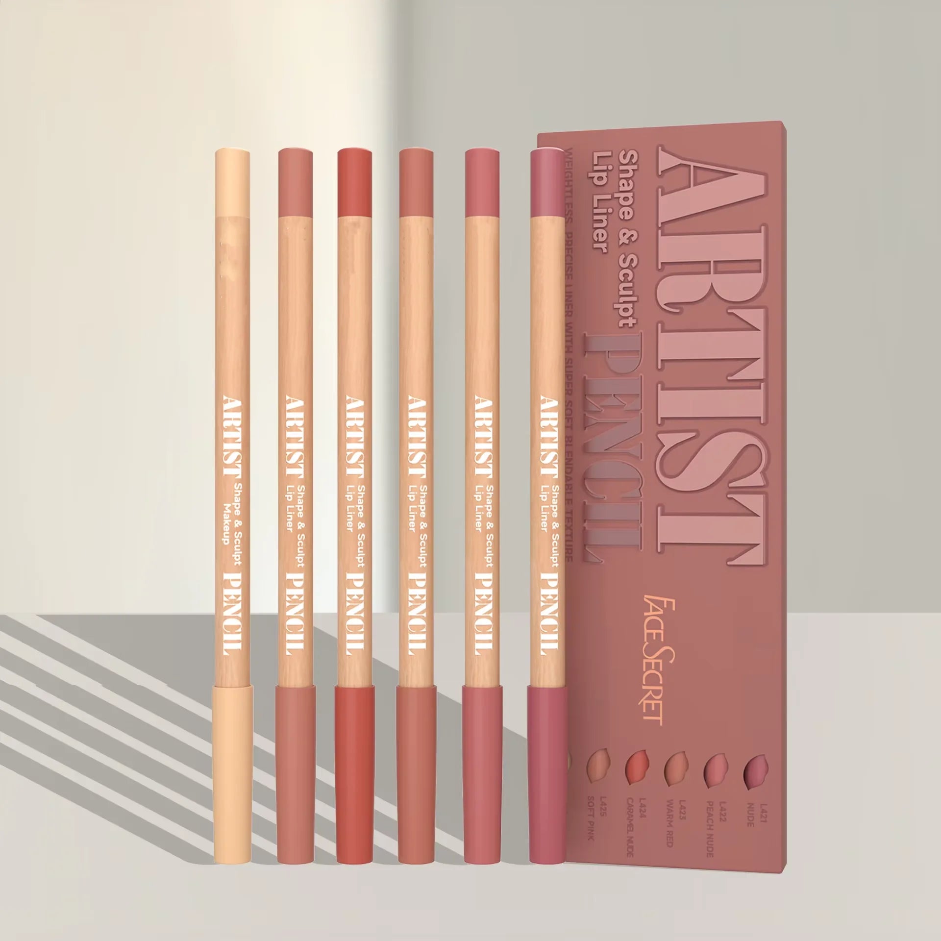 Matte Shape and Sculpt Lip Liner Pencil Set - 5