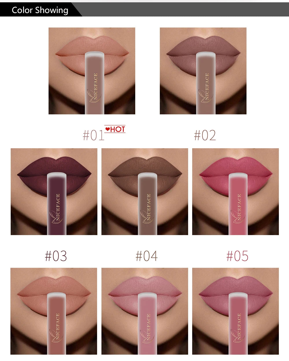 Long-Lasting Velvet Matte Liquid Lipstick - 12