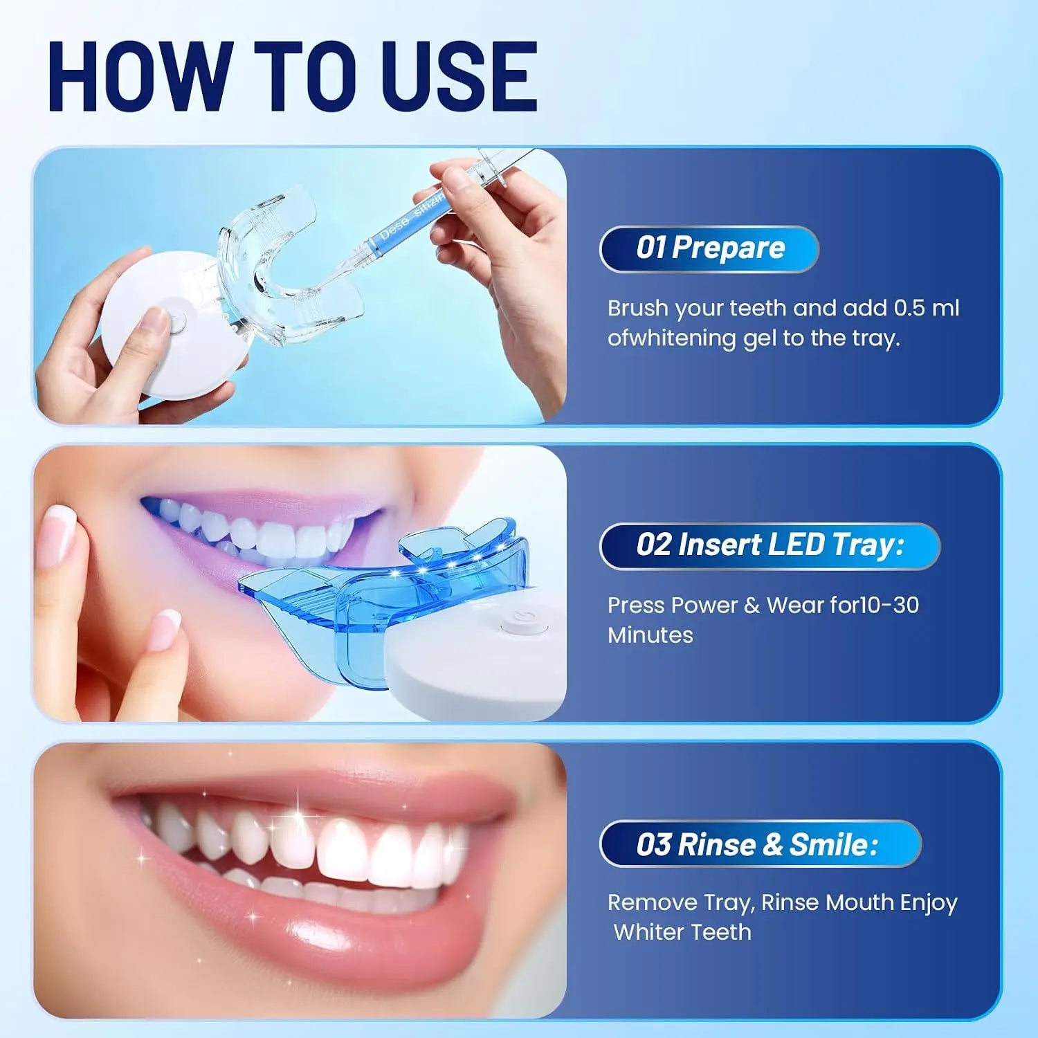 LED Teeth Whitening Kit for Sensitive Teeth - 5
