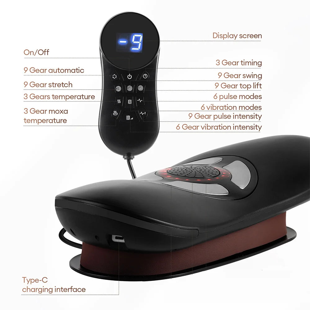 Electric Lumbar Traction Massage Device for Back Pain Relief - 17