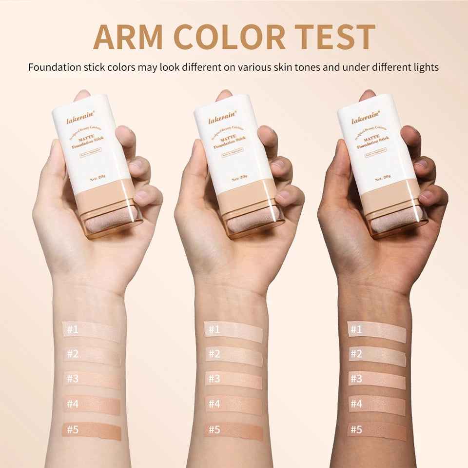 Matte Foundation Stick with Built-In Blending Brush - 14