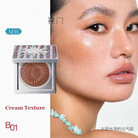 Emotional Shimmer Pressed Powder Blush for Natural Radiant Glow