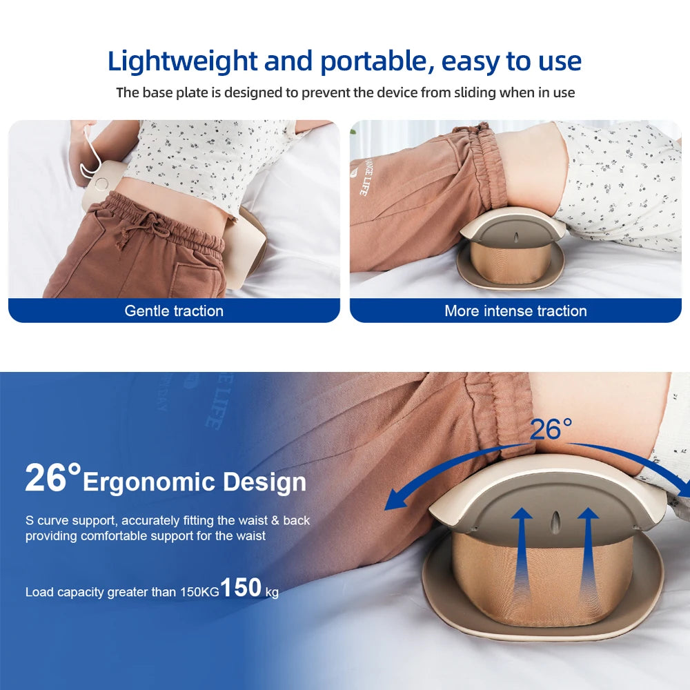 Electric Lumbar Traction Massager for Lower Back Pain Relief - 4