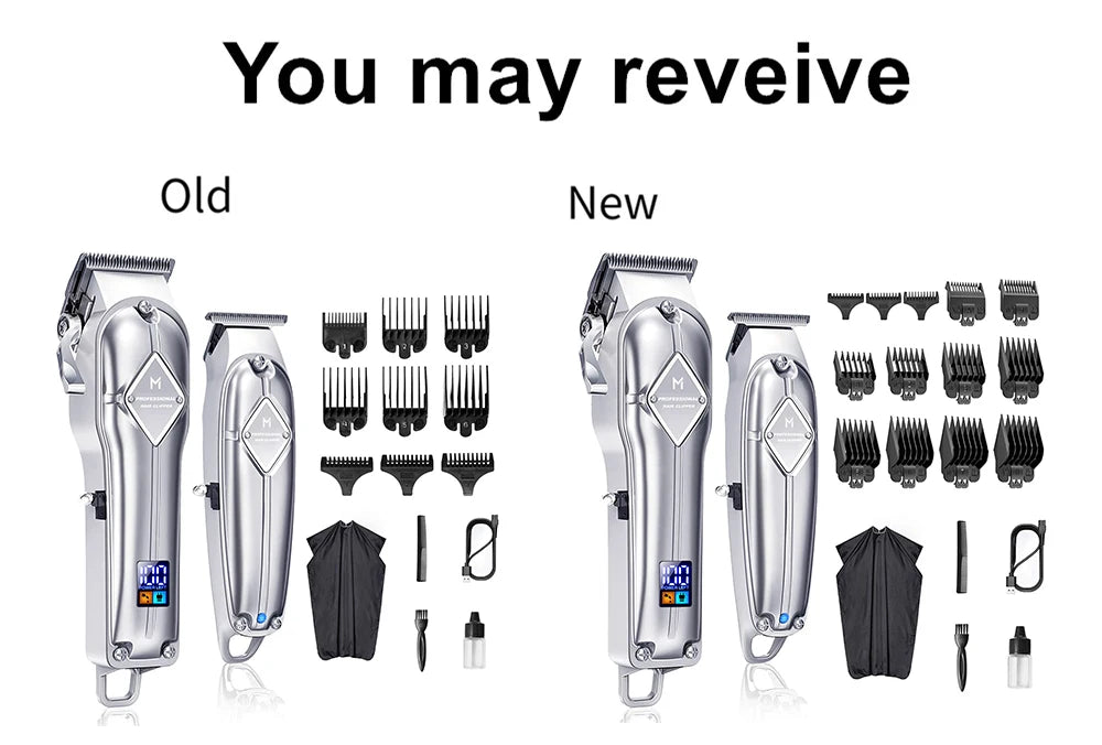 Professional Cordless Hair Cutting and Grooming Kit - 9