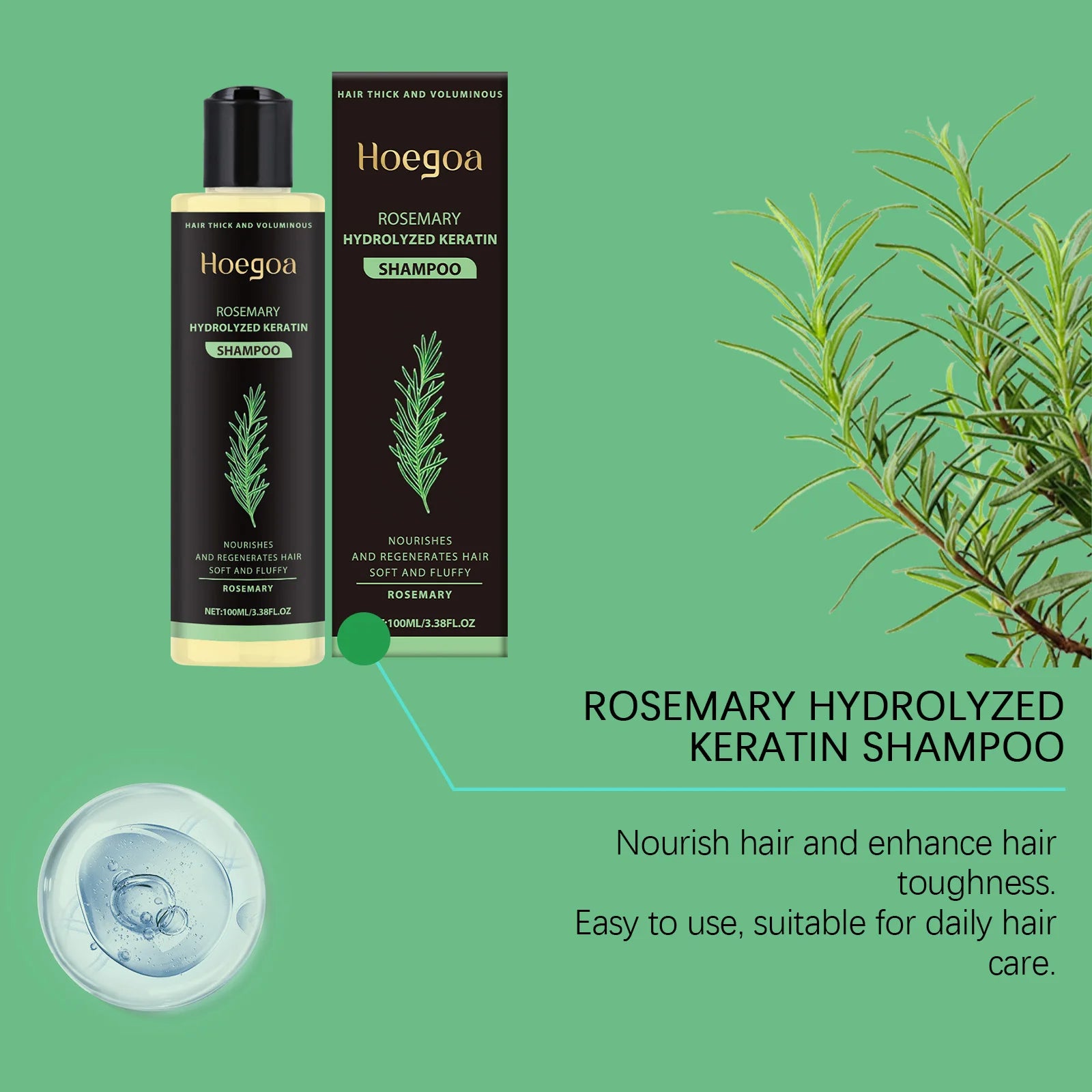 Rosemary Thickening & Volumizing Hair Shampoo - 2