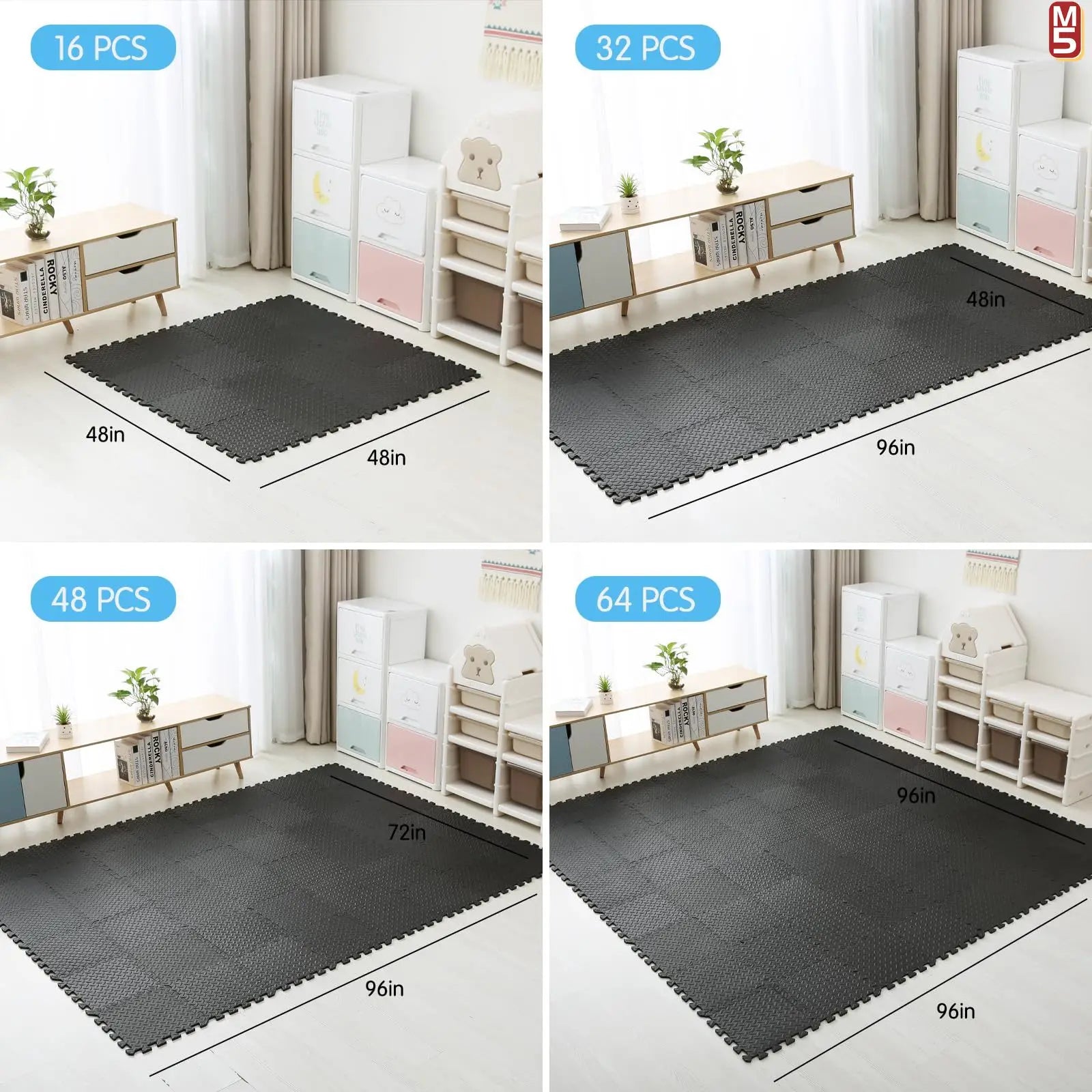 Interlocking EVA Foam Floor Tiles for Home Gym - 14
