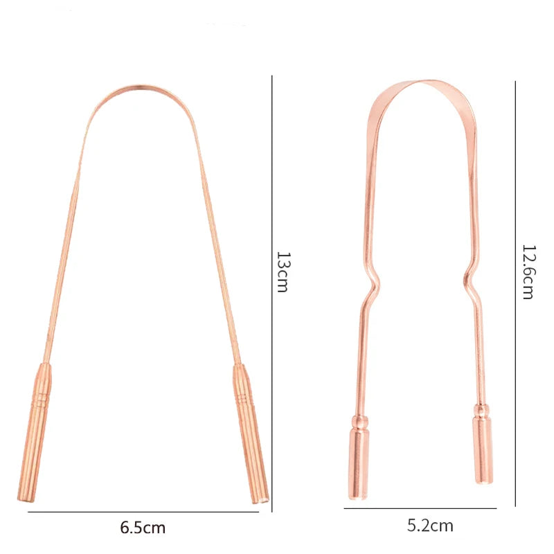 Copper U-Shaped Tongue Scraper for Fresh Breath - 6