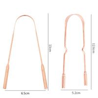 Copper U-Shaped Tongue Scraper for Fresh Breath