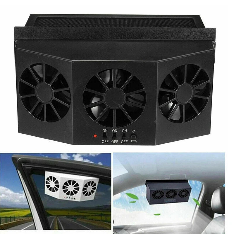 Solar-Powered Car Window Ventilation Fan - 2
