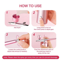 Portable Mini Airbrush Kit for Nail Art and Makeup