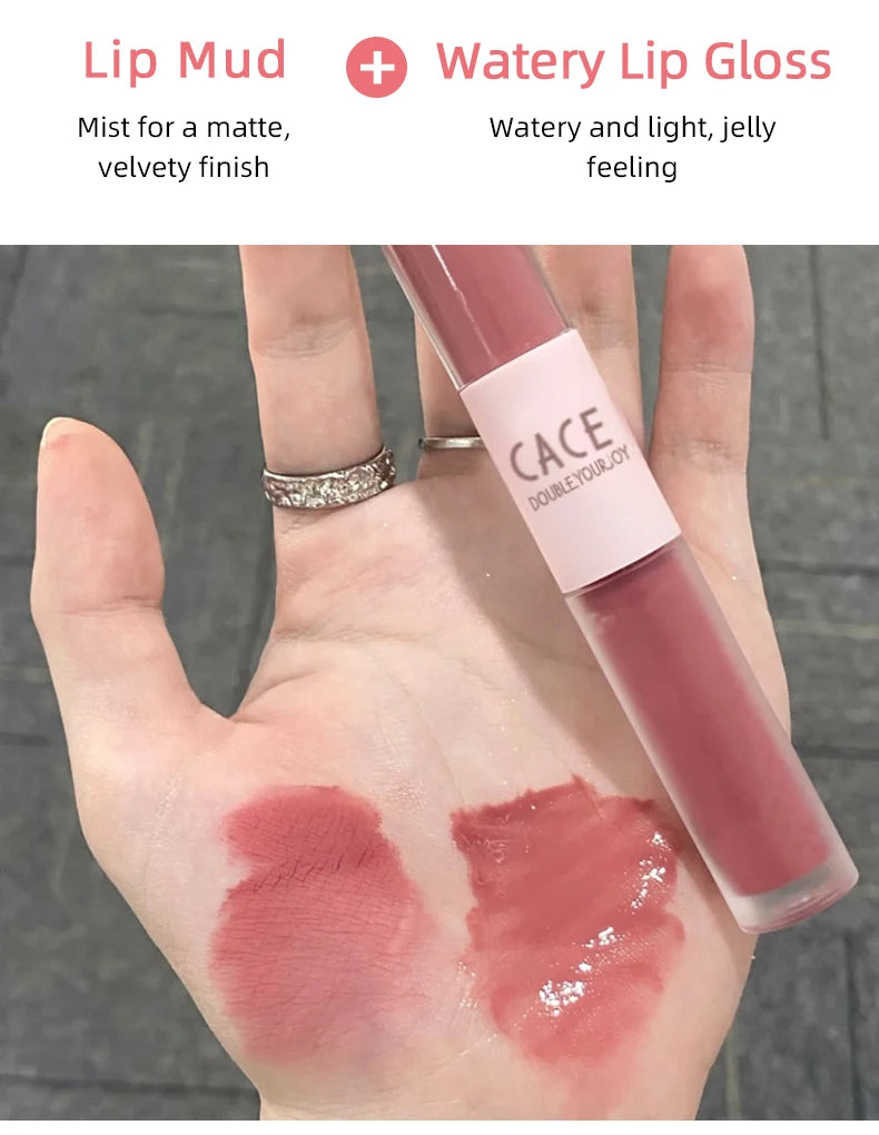 Dual-Ended Long-Lasting Matte & Glossy Liquid Lipstick - 9