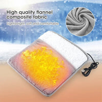 USB Heated Foot Warmer Plush Heating Pad