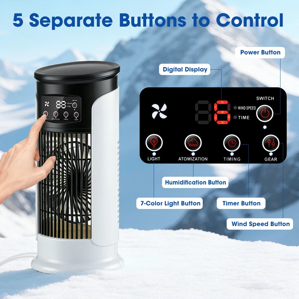 Portable USB Desktop Air Cooler and Humidifier - 2