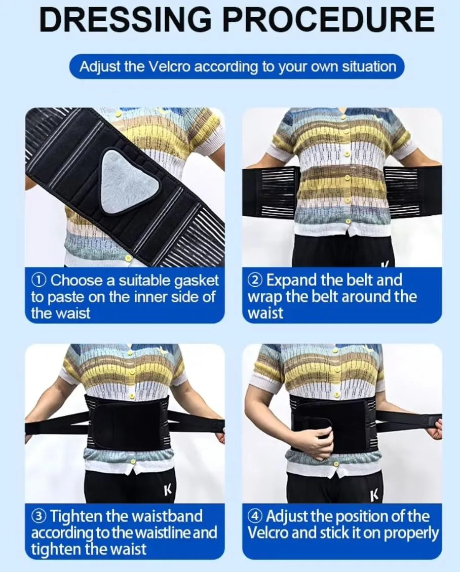 Adjustable Lumbar Support Belt for Back Pain Relief - 6