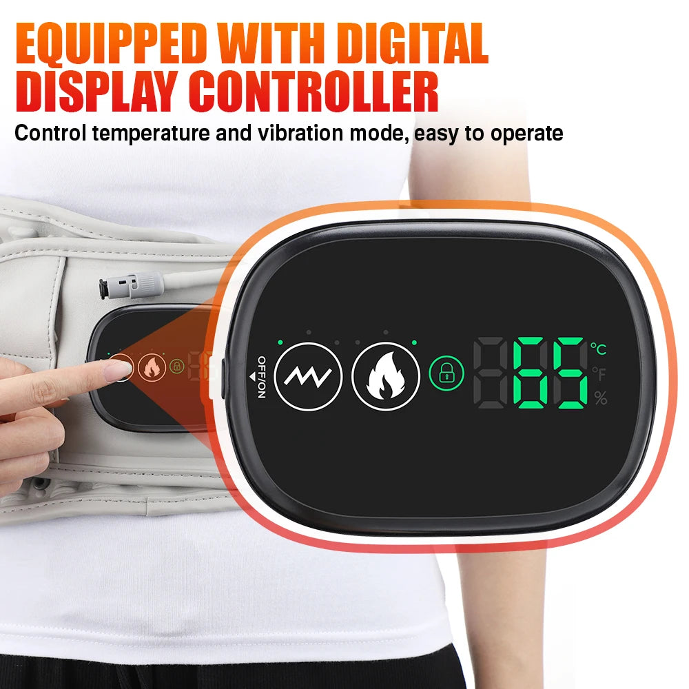 Heated Lumbar Massage Belt for Back Pain Relief - 53