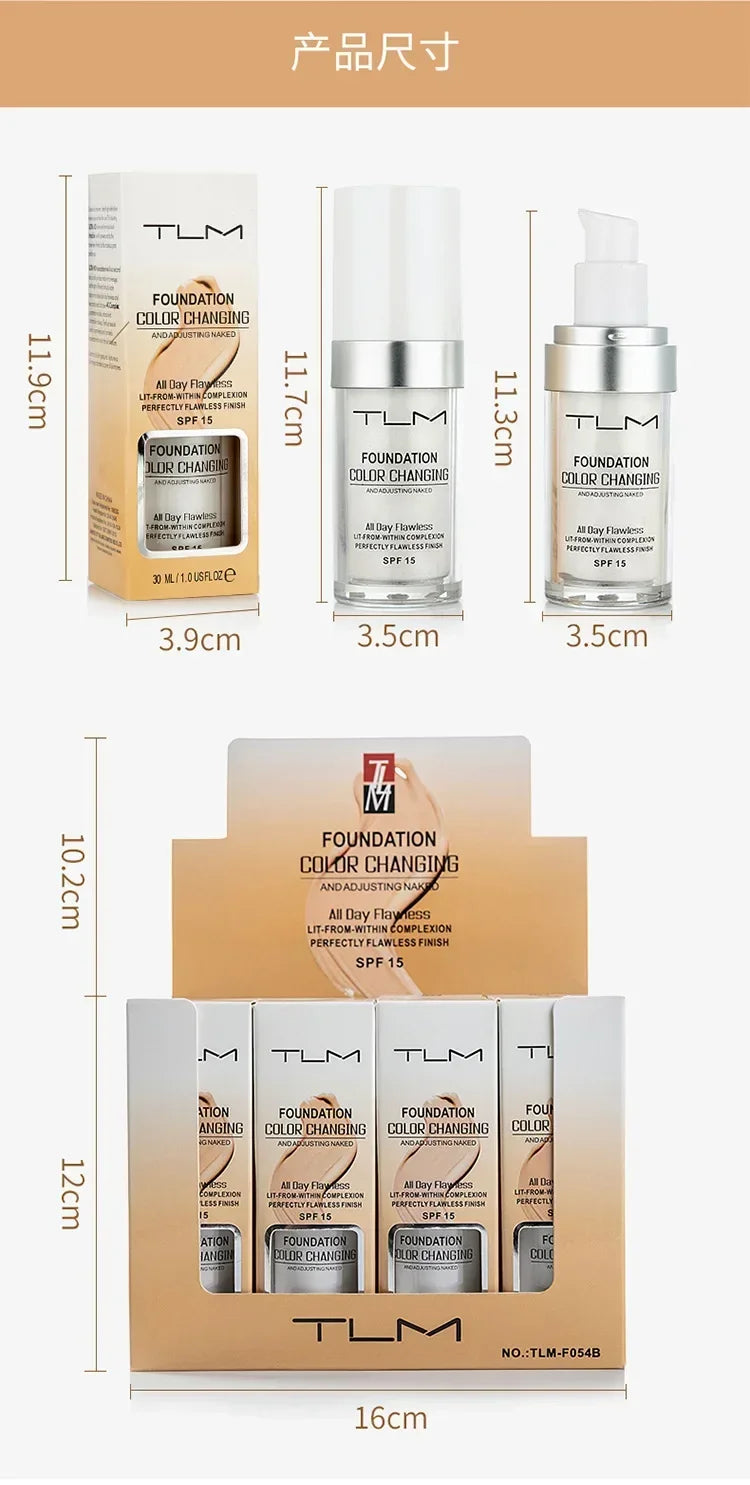 Color-Changing Liquid Foundation for Flawless Skin - 9