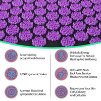 Acupressure Massage Mat and Pillow Set for Pain Relief