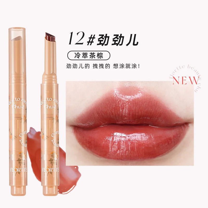 Mirror Shine Heart Shape Moisturizing Lipstick Pencil - 28