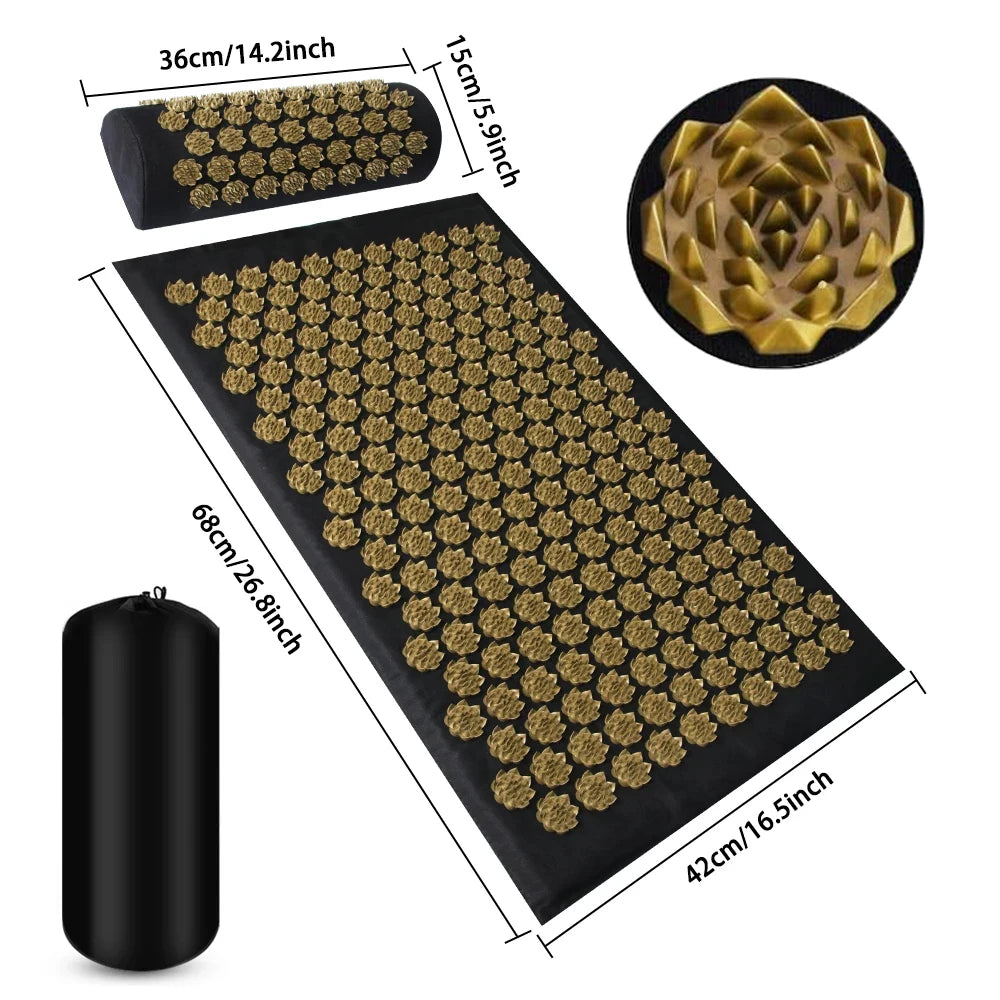 Acupressure Massage Mat and Pillow Set for Pain Relief - 12