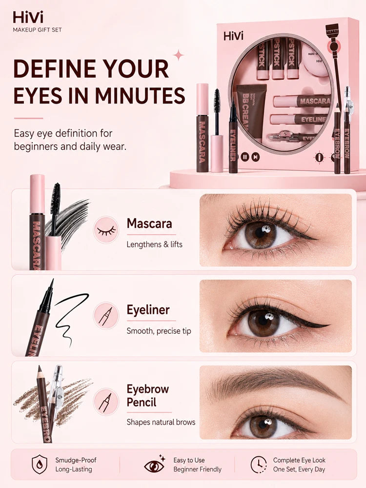 9-Piece All-in-One Professional Makeup Beauty Gift Set - 12