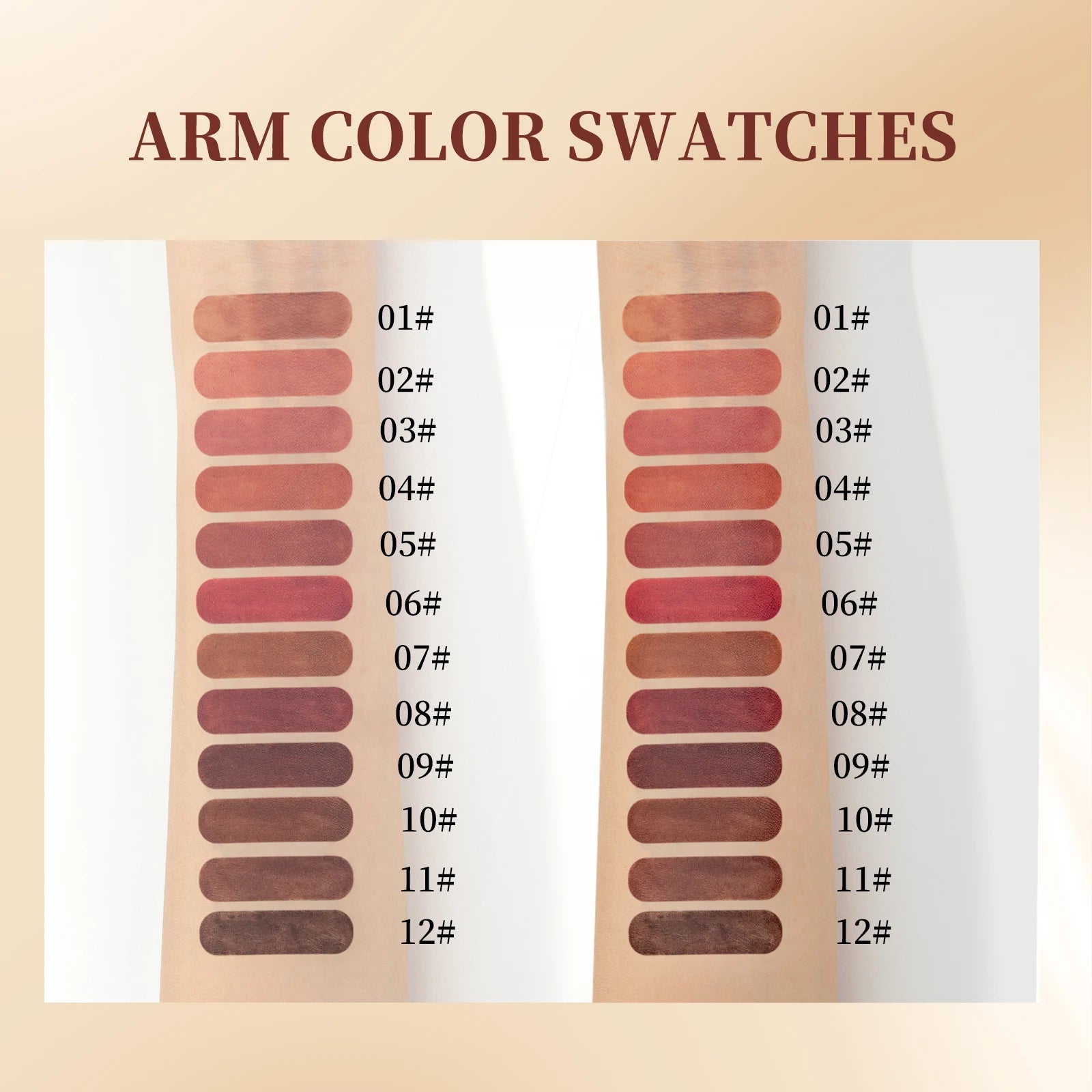 12-Color Waterproof Matte Lip Liner Pencil Set - 5