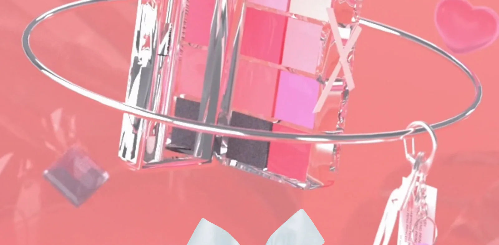 10-Color Jelly Lip Gloss Palette with Bow Design - 18