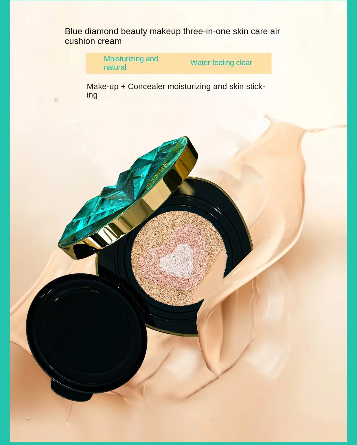 3-in-1 Hydrating Air Cushion BB CC Cream Foundation - 9