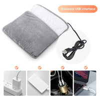 USB Heated Foot Warmer Plush Heating Pad