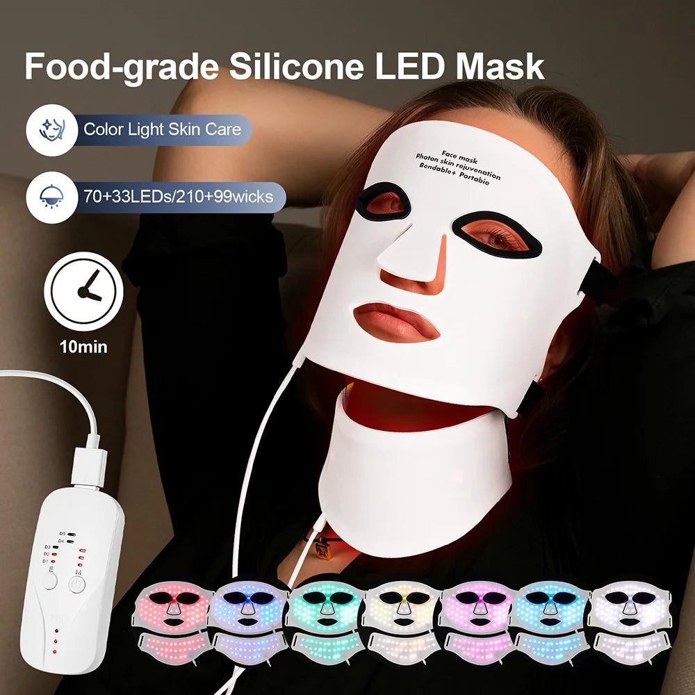 7-Color LED Photon Therapy Mask for Face and Neck - 11