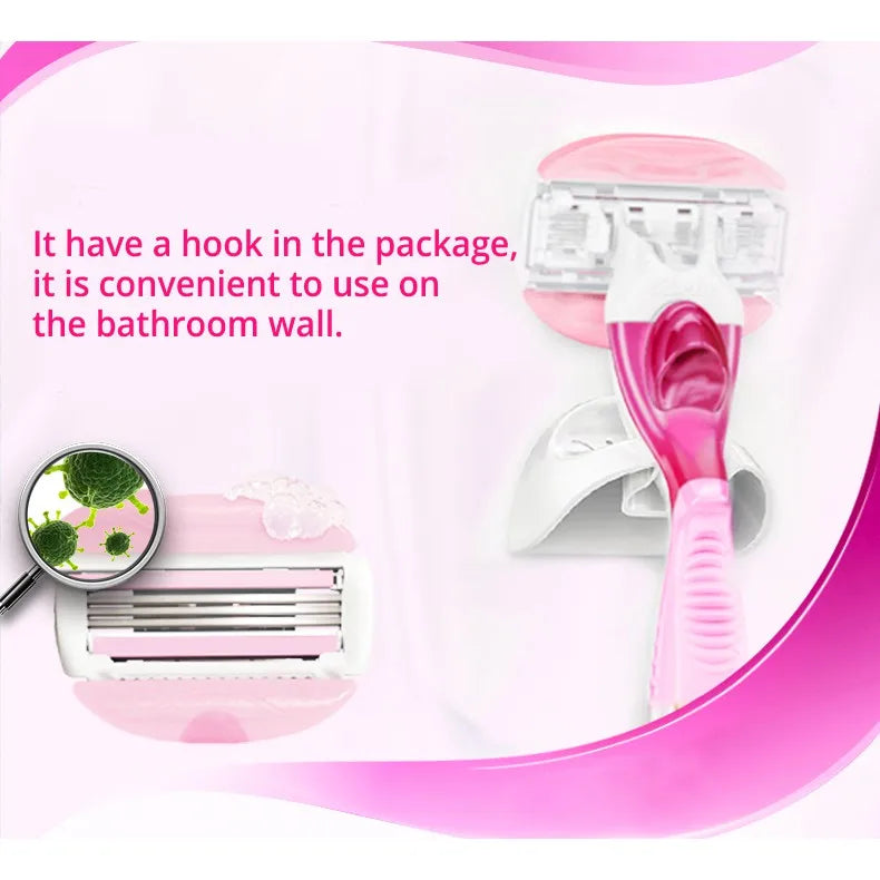 Smooth Glide Women’s Shaving Razor with Moisturizing Gel Bars - 2