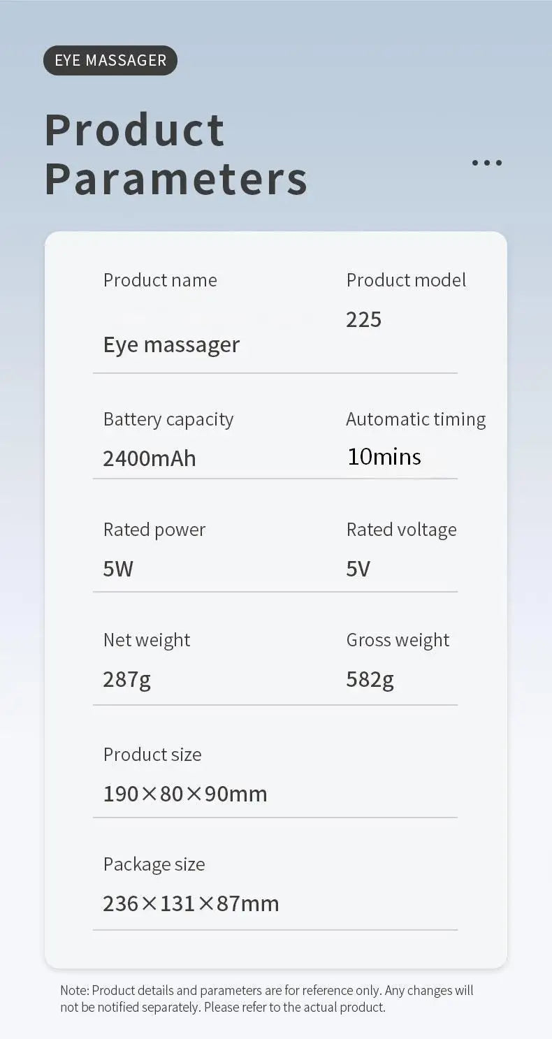 Rechargeable Cooling Eye Massager for Tension and Sleep - 15
